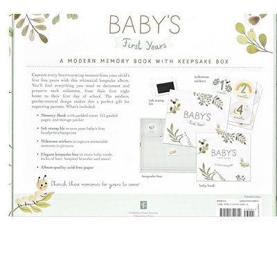 Baby's First Years: A Modern Memory Book with Keepsake Box