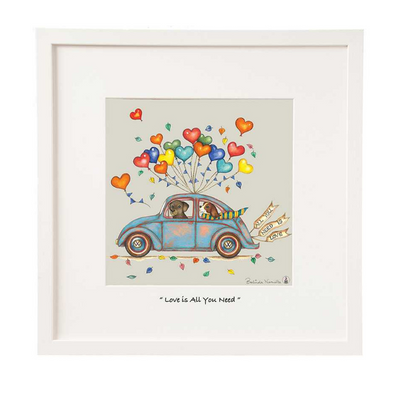 Belinda Northcote Love is All You Need Framed Print 9x9 mulveys.ie nationwide shipping