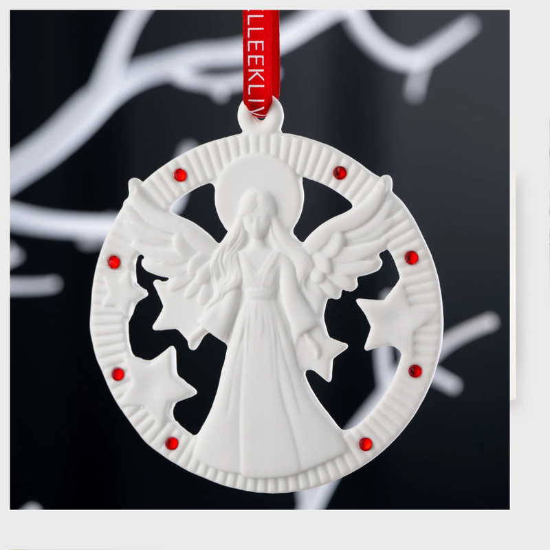 Belleek Living Angel Ornament