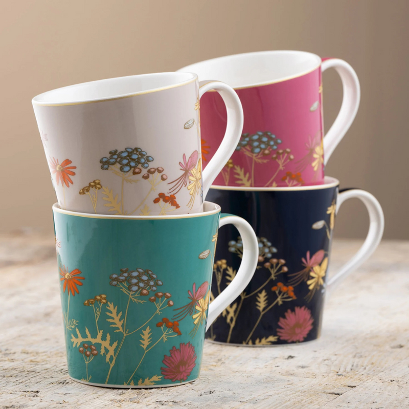Belleek Living Golden Meadow Mugs x4