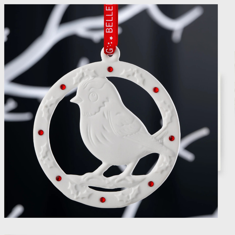 Belleek Living Robin Ornament