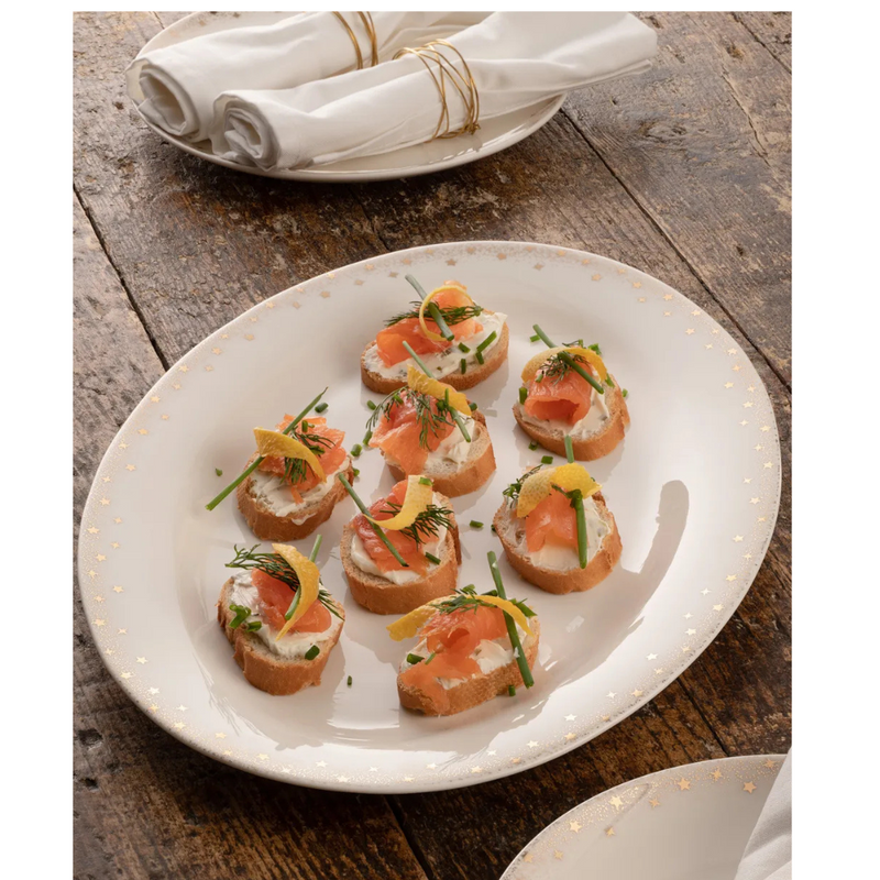 Belleek Living Stardust Oval Platter