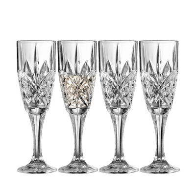Galway Crystal  Inisheer Flute Set of 4