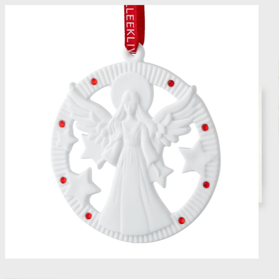 Belleek Living Angel Ornament