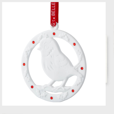 Belleek Living Robin Ornament