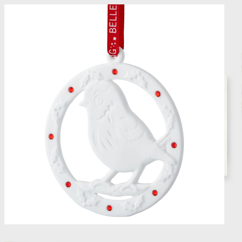 Belleek Living Robin Ornament