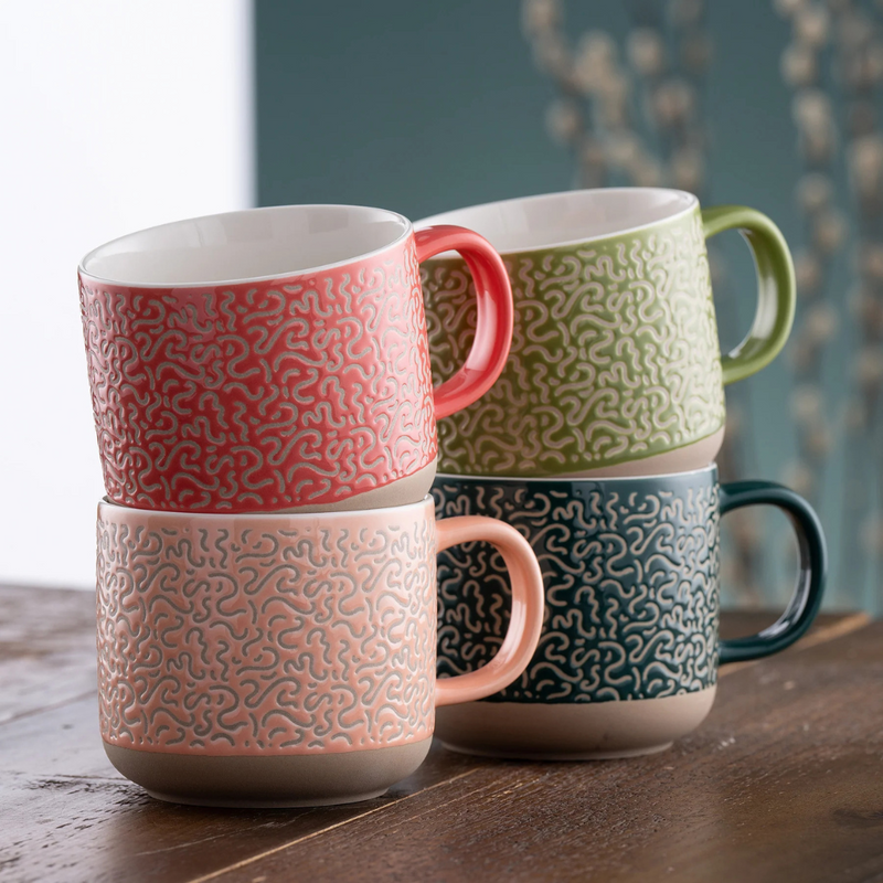 Belleek Living Squiggle Mugs Set of 4 mulvleys.ie nationwide shipping
