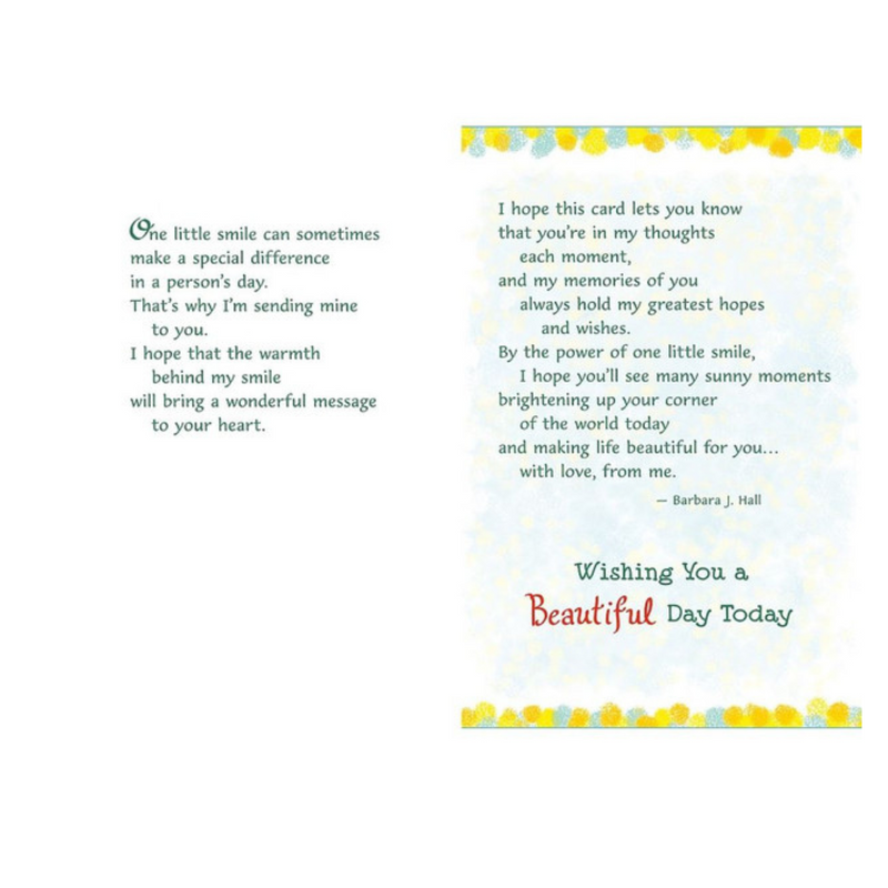 Blue Mountain Arts Sending A Smile Sentimental Verses Keepsake Greeting Card