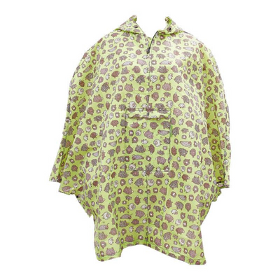 Eco Chic GREEN CUTE SHEEP FOLDABLE PONCHO mulveys.ie nationwide shipping