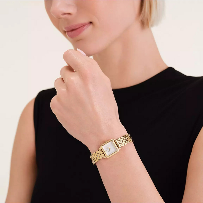 The Boxelle White Dial Gold Steel from  Rosefield Collection