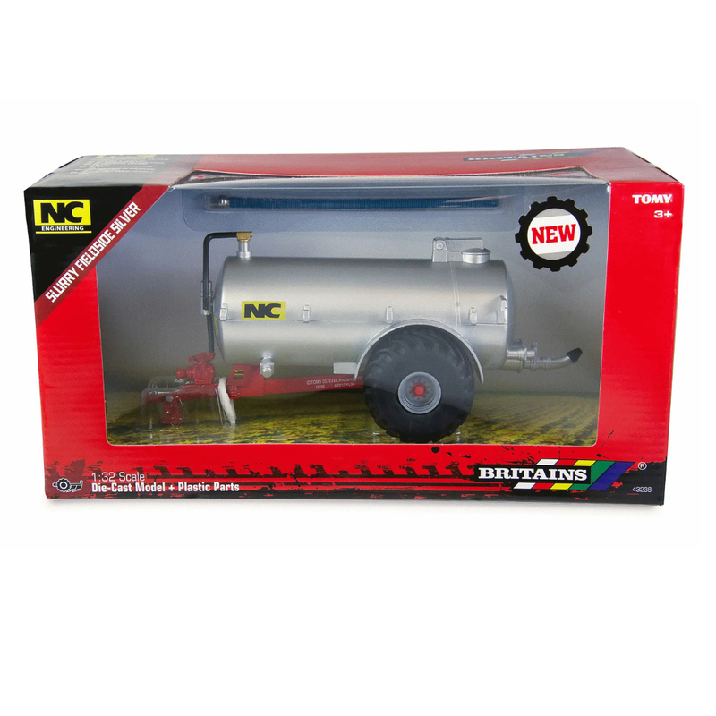 Britains NC Slurry Tanker (Fieldside) Silver 1:32 Scale Model 43238