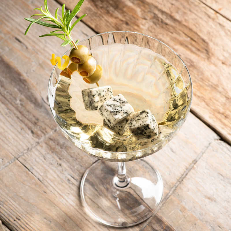 Cooling Stones Set of 4 - White/Grey Granite