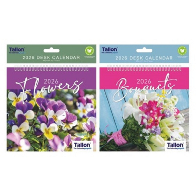 Calendar Desktop Flip : Bouquets & Flowers 2026