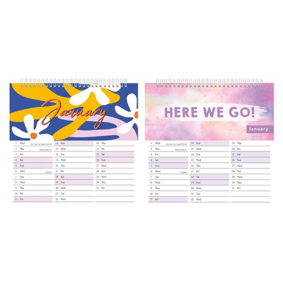 Calendar Desktop Flip : Quotes/Terrazzo