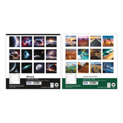Calendar Sq Blue World, Green Planet