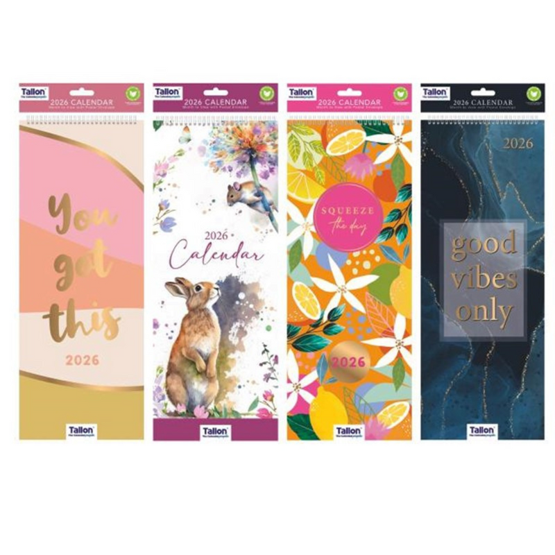 Calendar Super Slim Mixed Illustrative