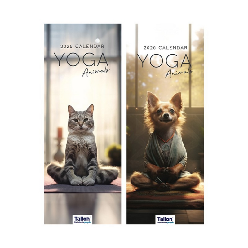 Calendar Super Slim Yoga Animals