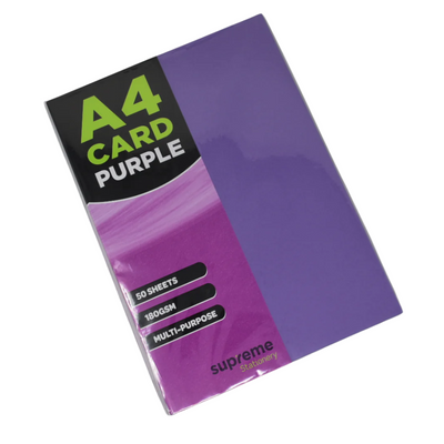 Card A4 Purple 50 sheets 160gsm mulveys.ie nationwide shipping