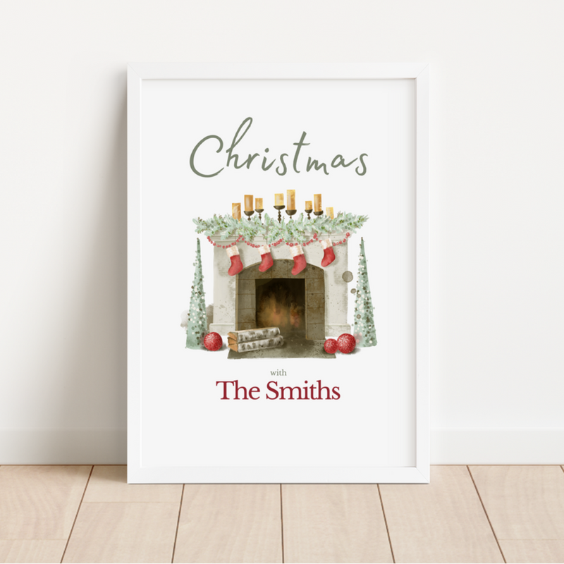 Christmas Family Name Print