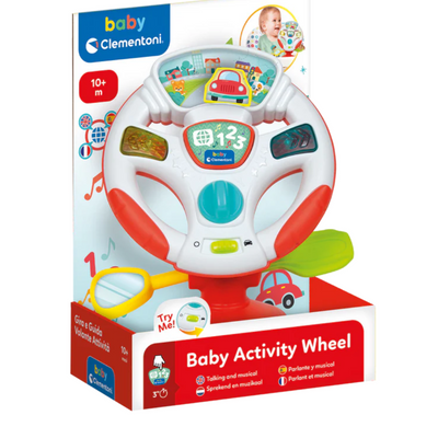 Clementoni Baby Activity Steering Wheel with Suction Cup mulveys.ie nationwide shipping