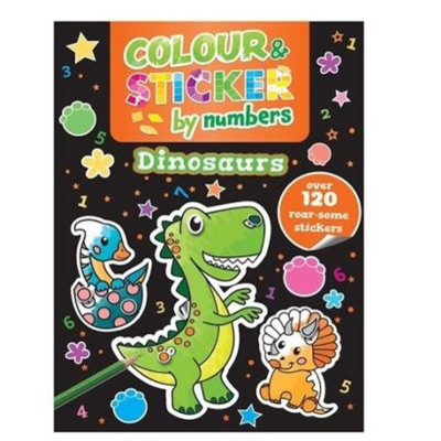 Colour and Sticker by Numbers Dinosaurs mulveys.ie nationwide shipping