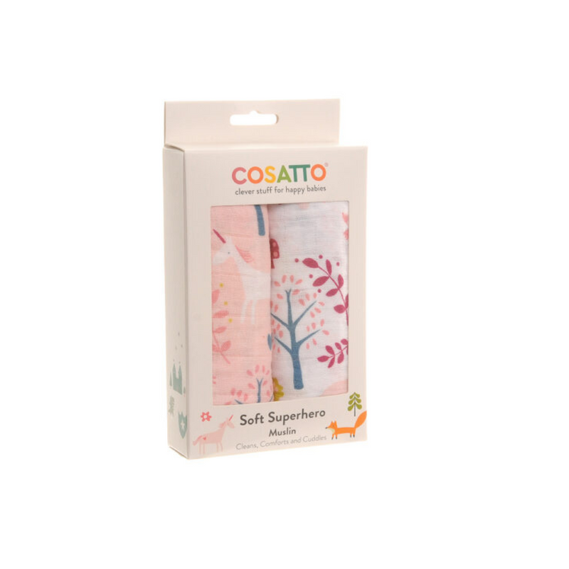 Cosatto Unicorn Garden Muslin Duo. Mulveys.ie