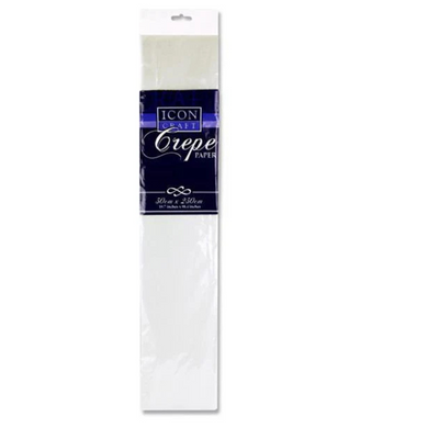 Crepe 2.5mx50cm White mulveys.ie nationwide shipping