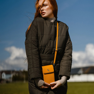 Galway Crystal Mini Cross Body Bag - Mustard