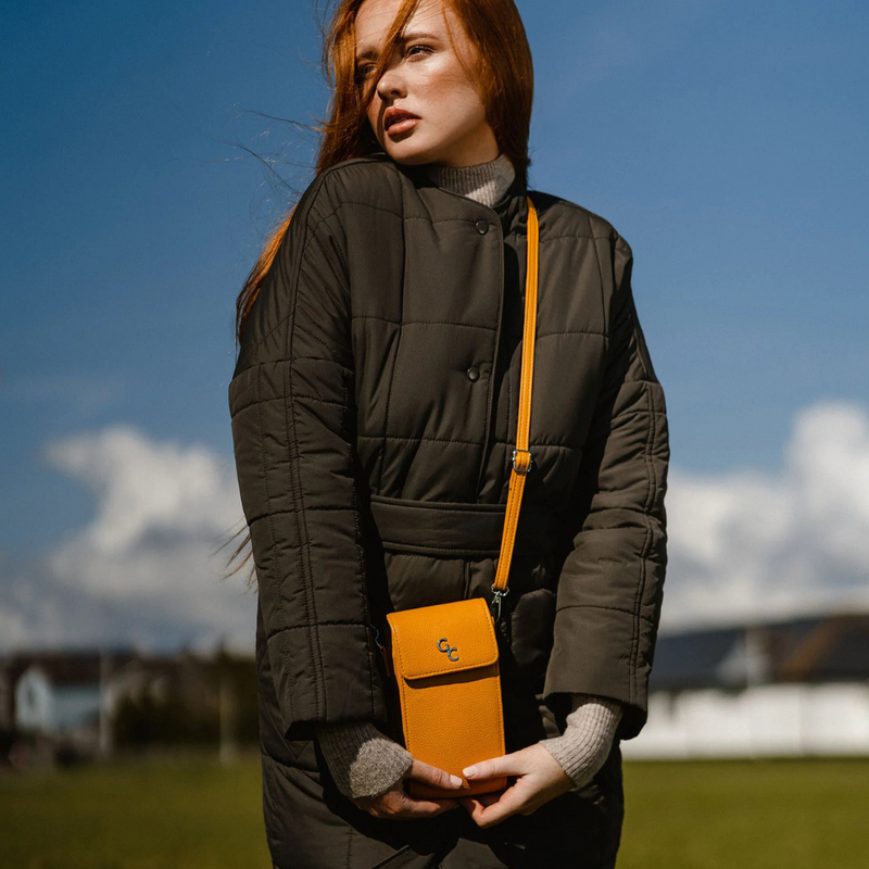 Galway Crystal Mini Cross Body Bag - Mustard