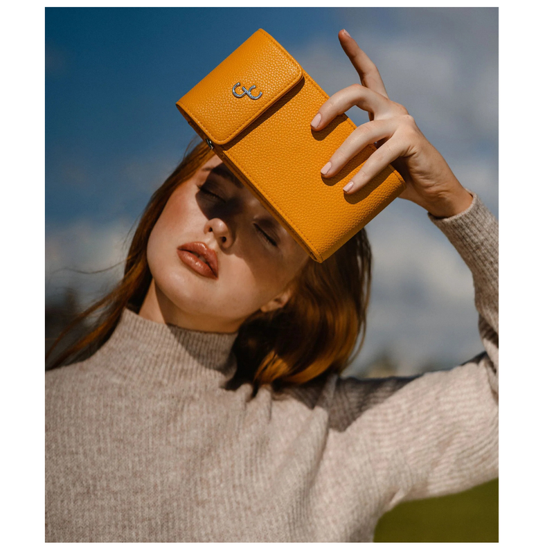 Galway Crystal Mini Cross Body Bag - Mustard