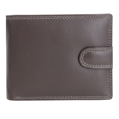 Dalaco Brown Leather Tab Close Wallet with RFID Lining mulveys.ie nationwide shipping