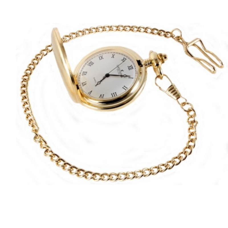 Dalaco Gold Brushed Quartz Full Hunter Pocket Watch mulveys.ie nationwide shipping