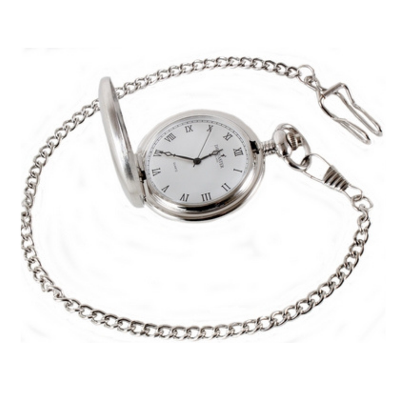 Dalaco Silver Brushed Quartz Full Hunter Pocket Watch muleys.ie nationwide shipping