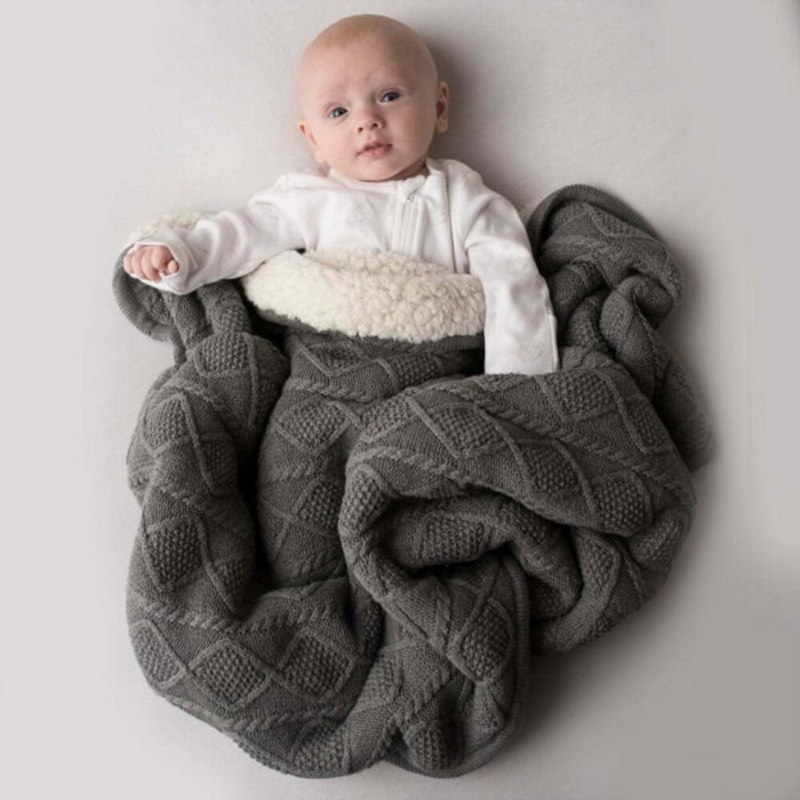 Ziggle Dark Grey Sherpa Fleece Blanket