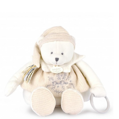 Doudou Baby White Bear Plush Toy - 30 cm - Birthday Collection