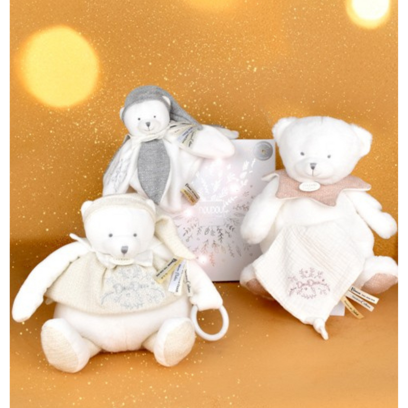 Doudou Baby White Bear Plush Toy - 30 cm - Birthday Collection