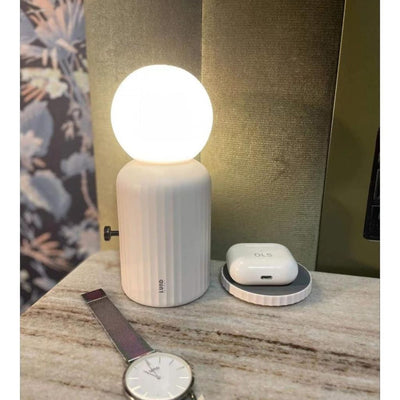 Lund London SKITTLE LAMP - WHITE - CORDLESS TABLE LAMP MULVEYS.IE NATIONWIDE SHIPPING