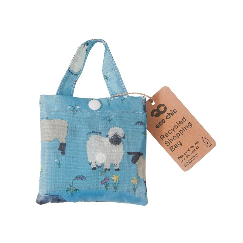 Eco Chic - Foldaway Shopper - A81BU - Blue Sheep MULVEYS.IE  NATIONWIDE SHIPPING
