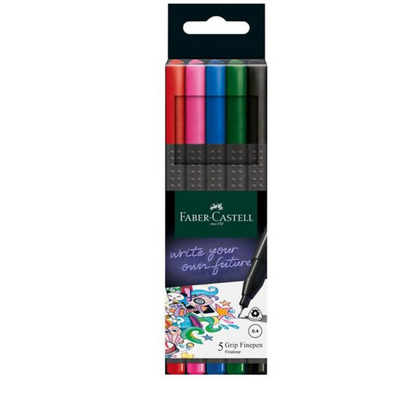 Faber-Castell Grip Finepen Basic Wlt 5 mulveys.ie nationwide shipping
