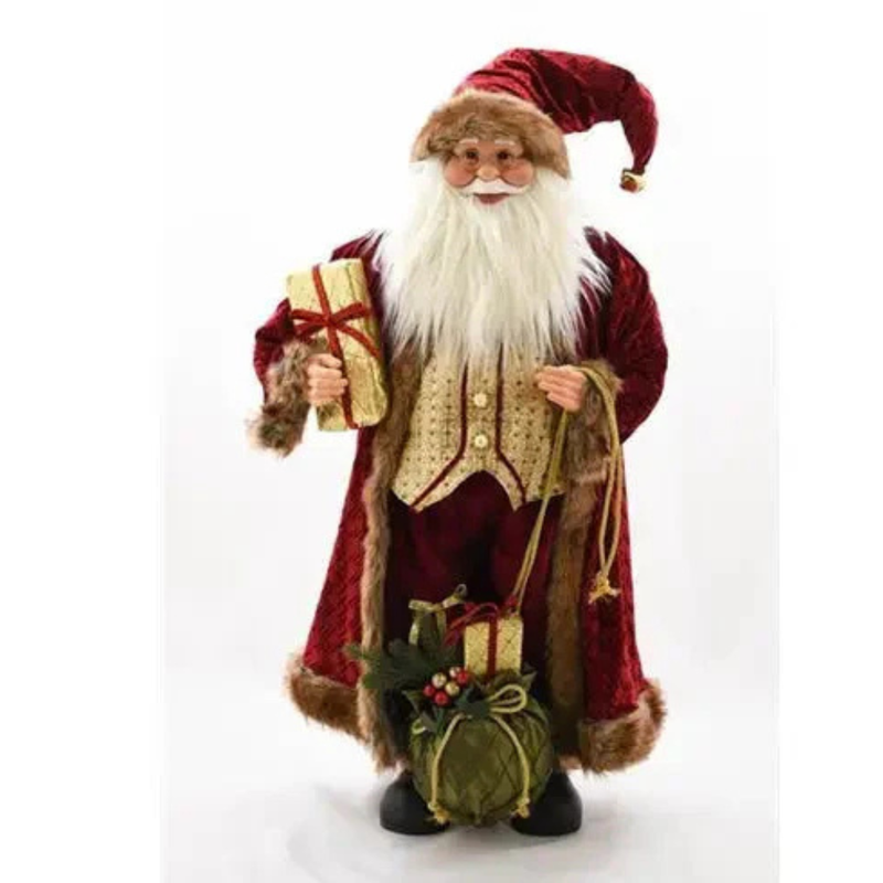 Enchante Olde World Santa Red & Gold 60cm