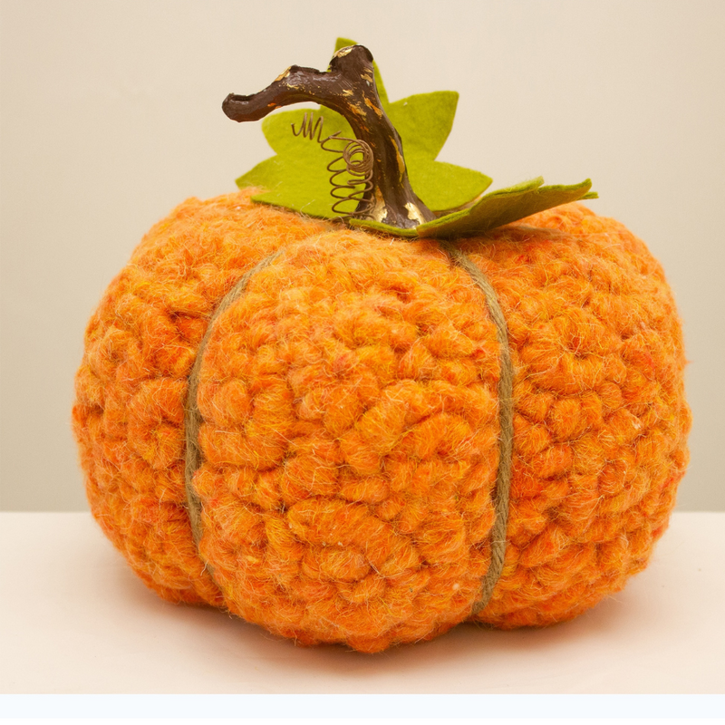Enchante Rustic Woollen Pumpkin 23cm