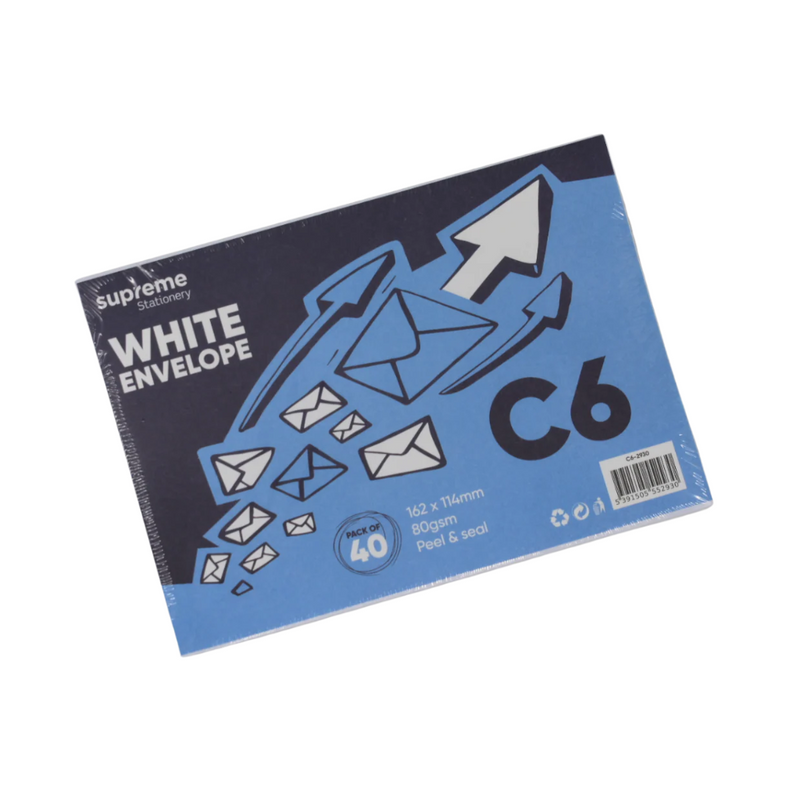 Envelopes CC6 White - 40 pack