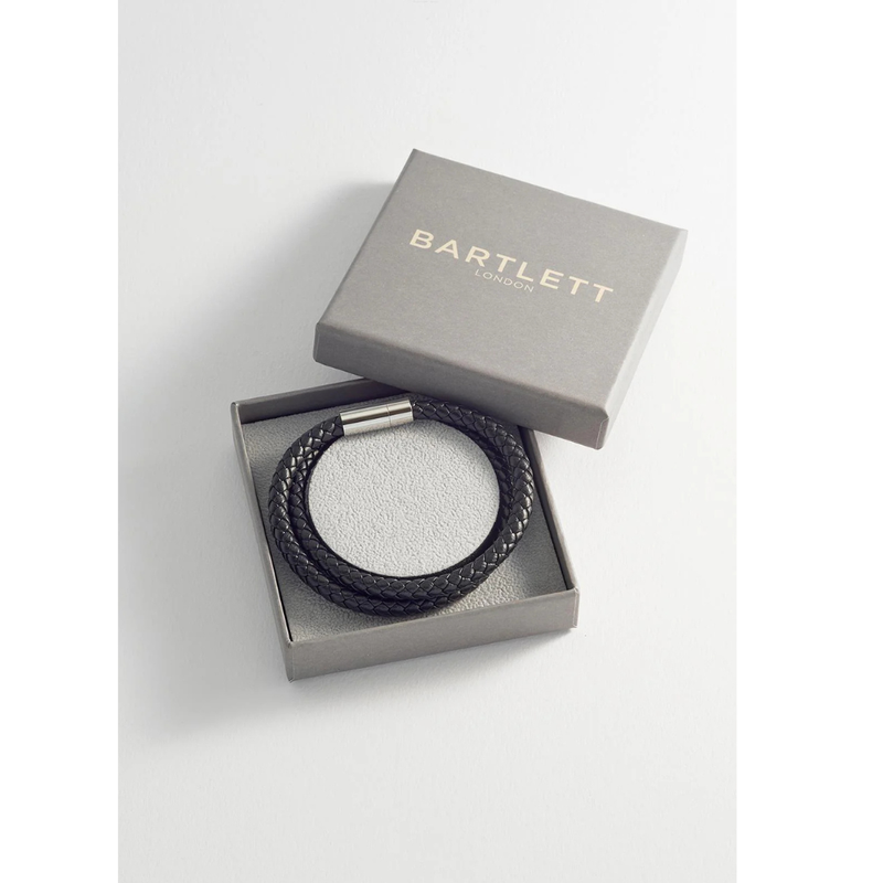EstellaBartlettDoubleWrapPlaitedLeather_StainlessSteelBracelet_1 mulveys.ie nationwide shipping