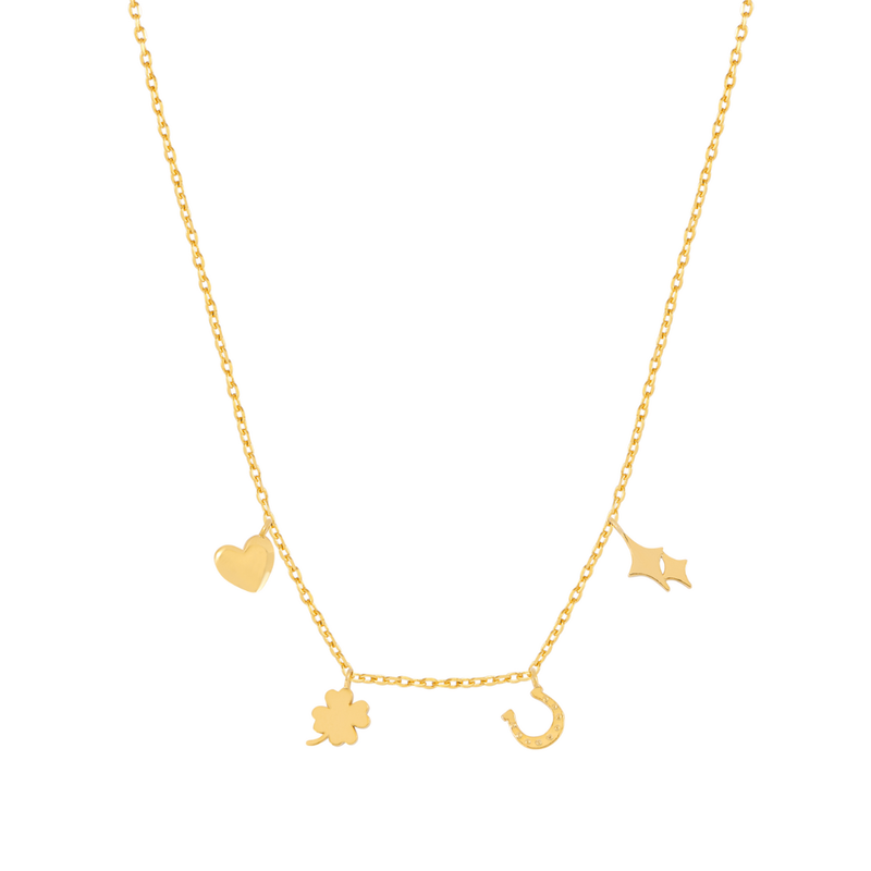 Estella Bartlett Love  & Luck Charm Necklace