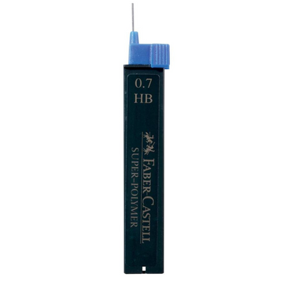 Faber-Castell Super-Polymer Mechanical Pencil Lead 0.7 mm HB Black Pack of 12 mulveys.ie nationwide shipping
