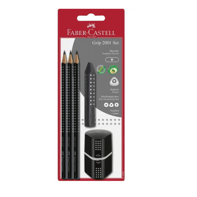 Faber-Castell - Grip 2001 Black Blister Set mulveys.ie nationwide shipping