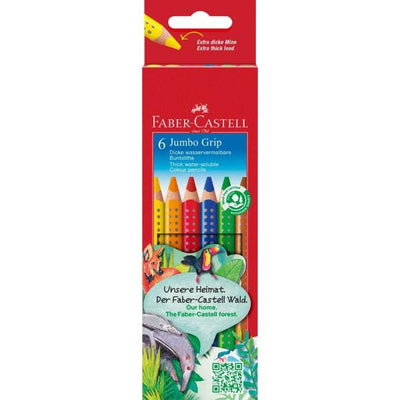 Faber Castell Jumbo grip colour pencil 6pk Mulveys.ie