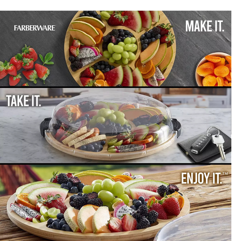 Faberware  Build-a-board Bamboo Lazy Susan, 35.5cm