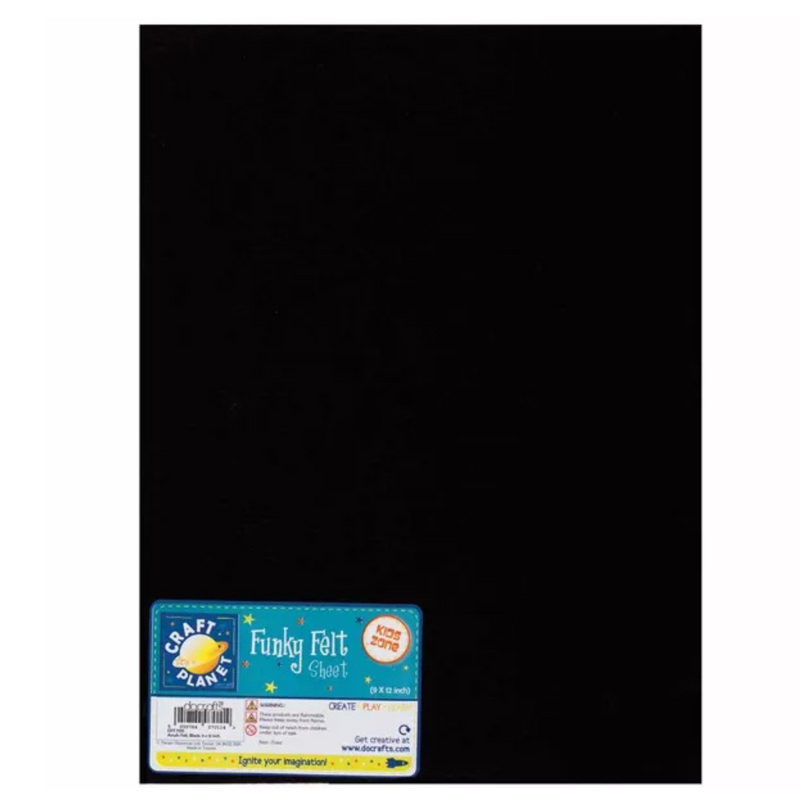 Felt 1.5mm 22x30cm (1pc) black mulveys.ie nationwide shipping