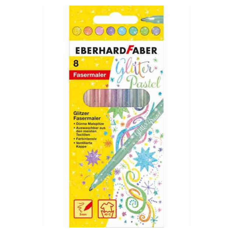 Fiber pens set of 8 GLITTER Pastel mulveys.ie nationwide shipping